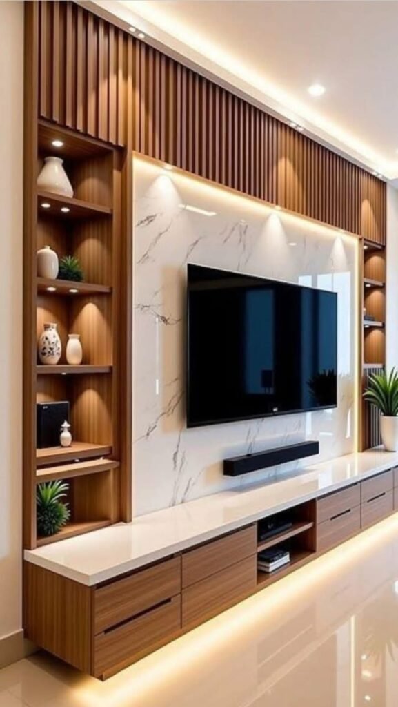 Projeto 3D Painel de TV Ripado